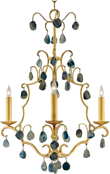 blue agate chandelier