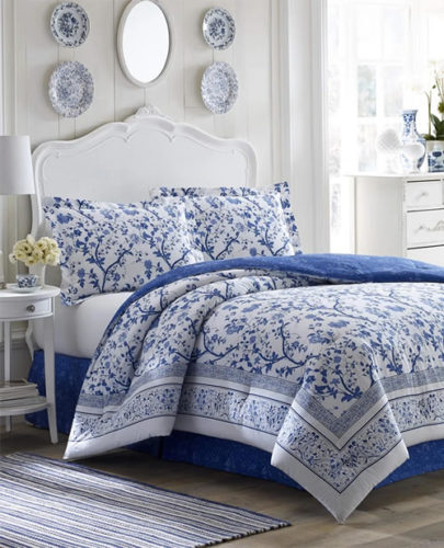 Laura Ashley Blue and White Charlotte Bed & Bath Collection – my design42