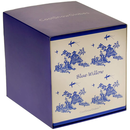 Blue Willow Snow Globe Presentation Box