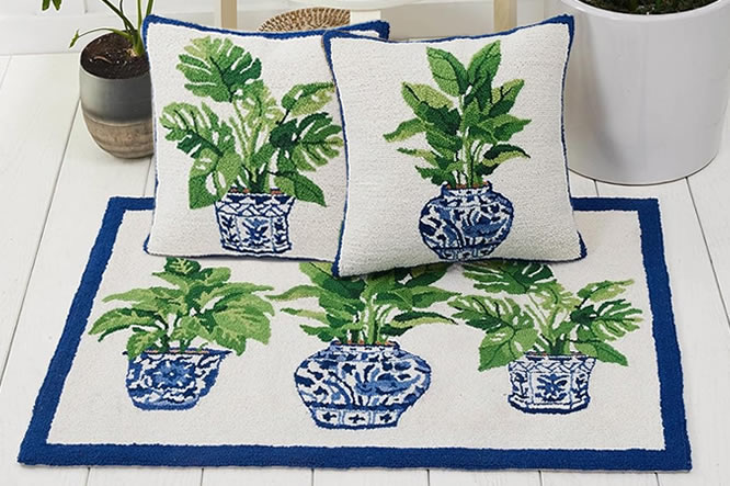 Sally Eckman Roberts Botanical Blue Home Decor: Blue and White Chinoiserie for Peking Handicraft