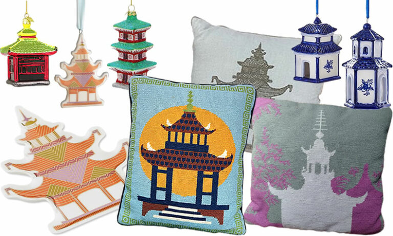 Jonathan Adler and Kurt Adler Chinoiserie Pagoda Home Decor