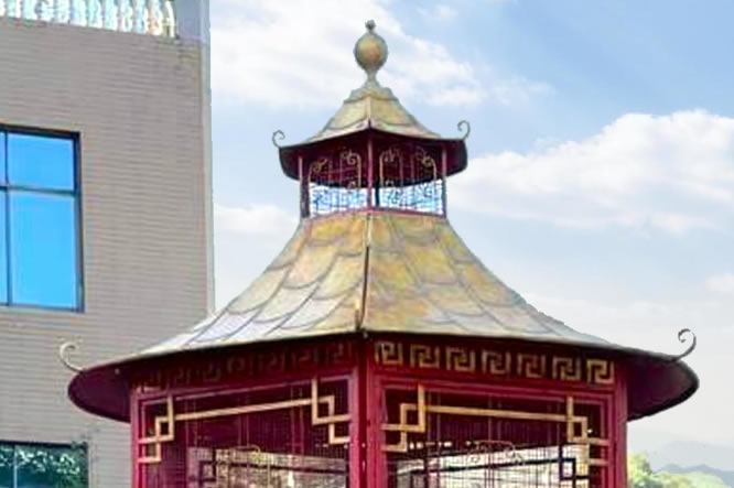 Wrought Iron Pagoda Indoor or Outdoor Aviaries, Gazebos and Gates from Zaer Limited